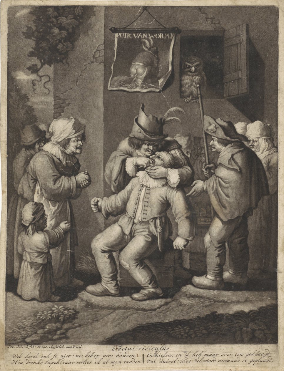 Känslan Tactus ridiculus (titel på objekt) Five Senses (serietitel) av Pieter Schenk (I)