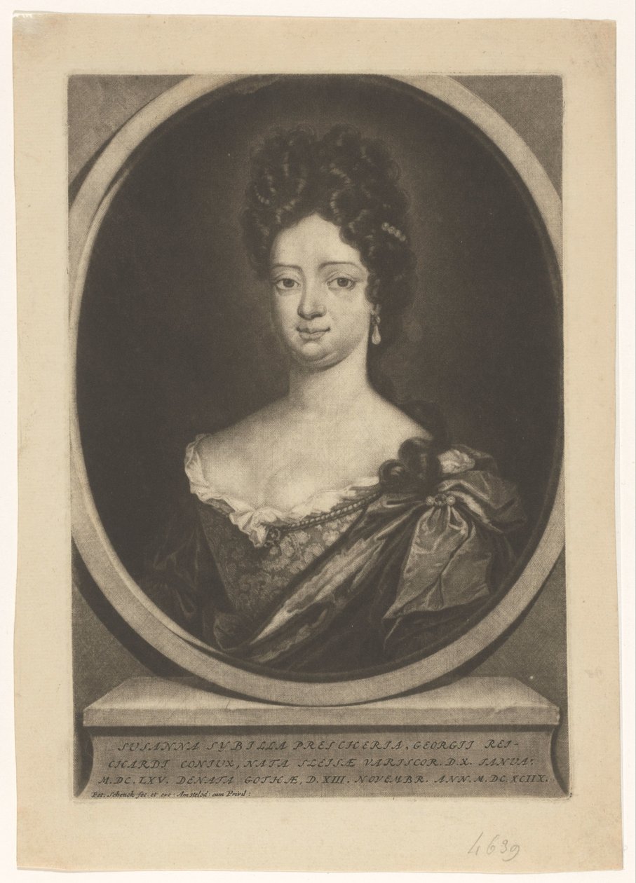 Porträtt av Susanna Sibylla Reichardt av Pieter Schenk (I)