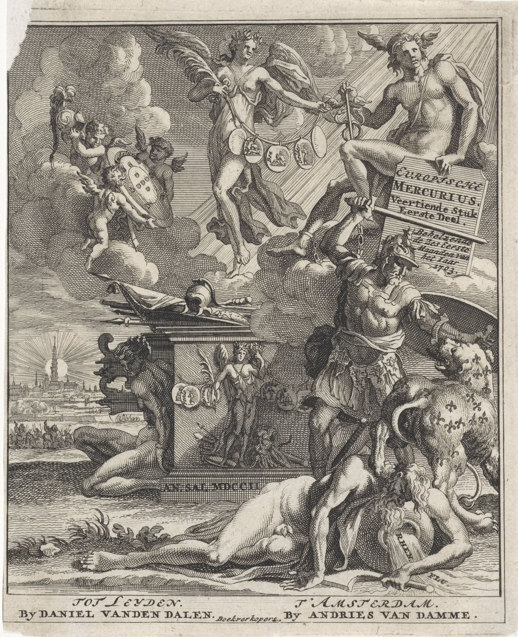 Titelsida för: European Mercury, 14:e delen, 1:a delen, 1703 av Pieter Sluyter