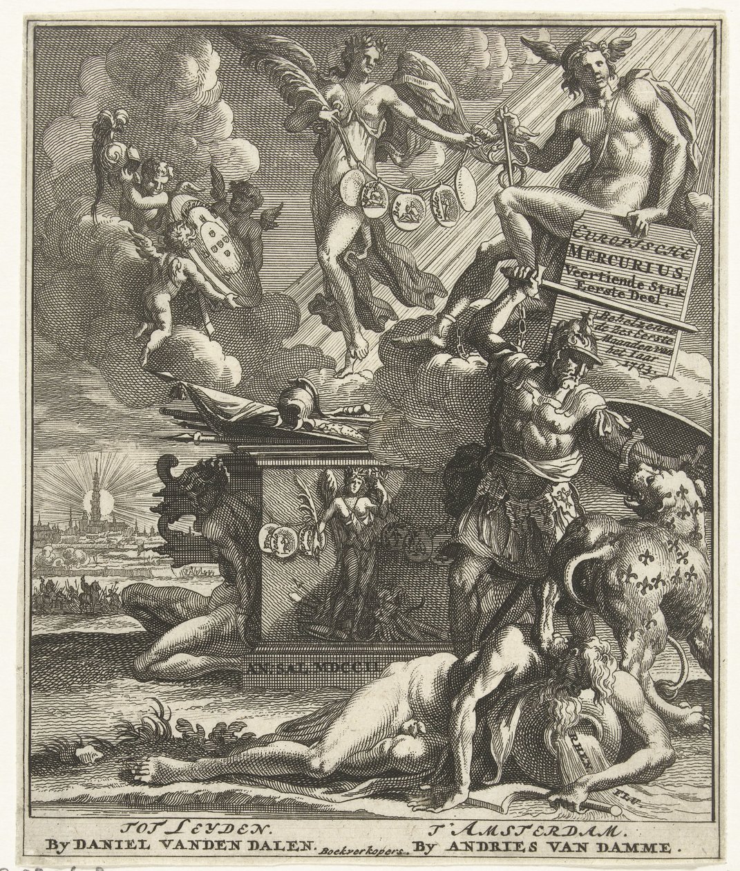 Titelsida för: European Mercury Fourteenth Piece Part One, 1703 av Pieter Sluyter