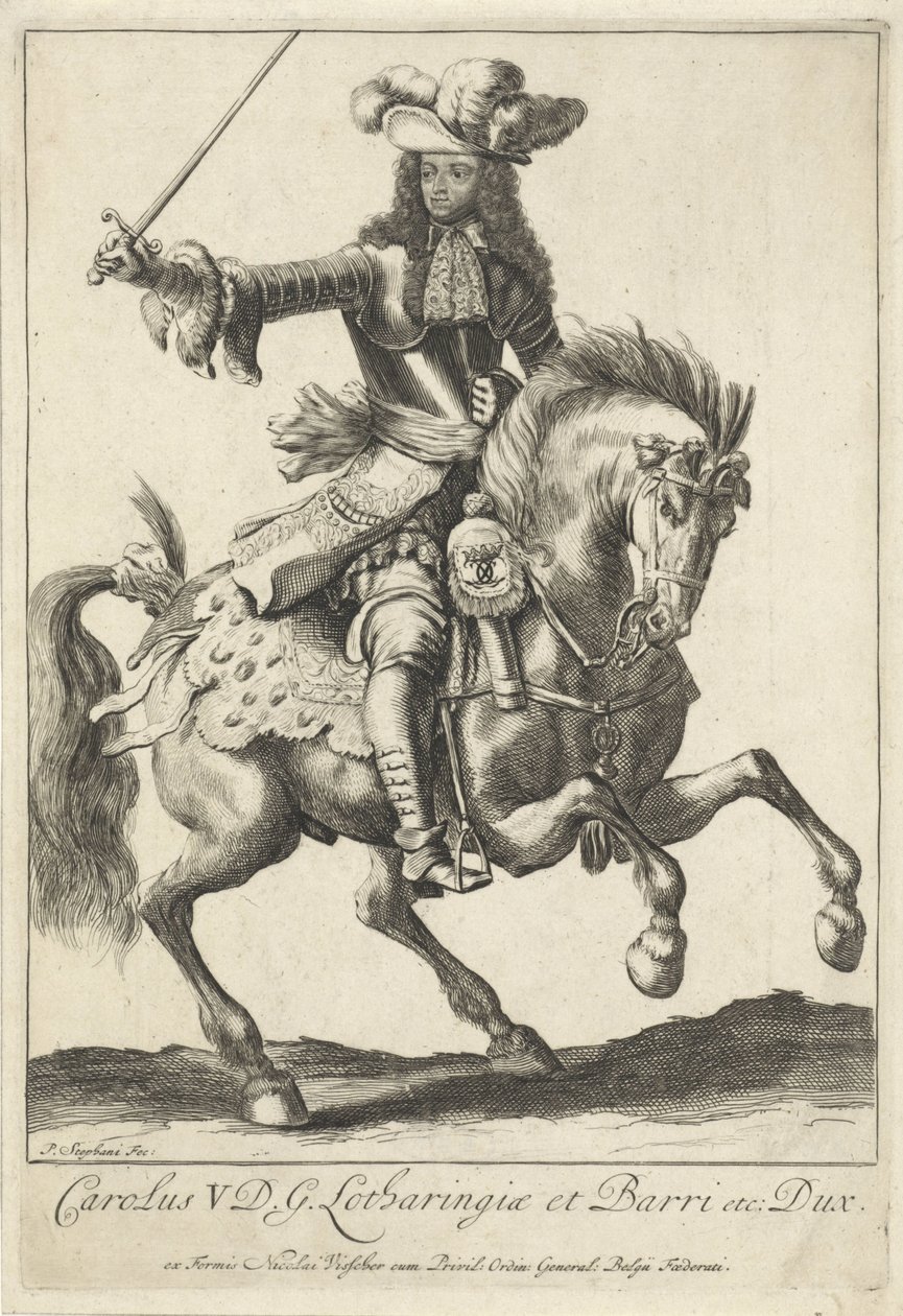 Ridsporträtt av Karl V Leopold, hertig av Lorraine av Pieter Stevens (vermeld in 1689)