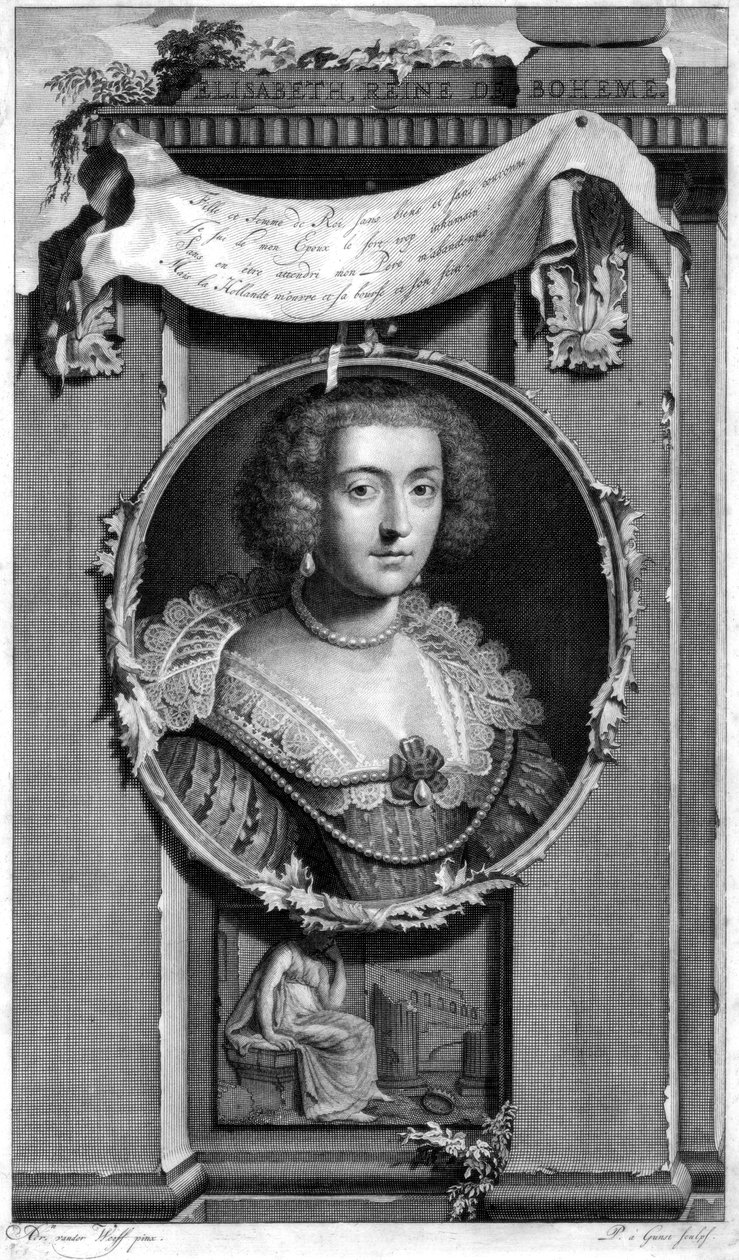 Elisabeth av Böhmen, c1697. av Pieter Stevens van Gunst