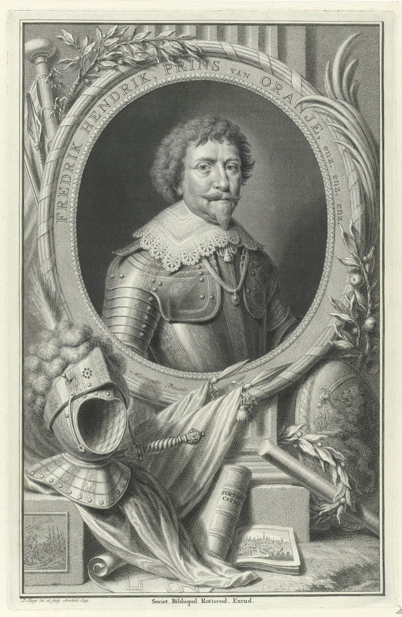 Porträtt av Frederik Hendrik, Prins av Orange-Nassau av Pieter Tanjé