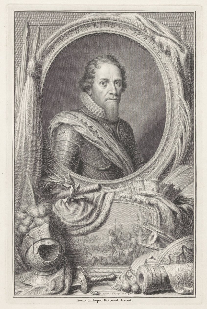 Porträtt av Maurits, Prins av Orange av Pieter Tanjé