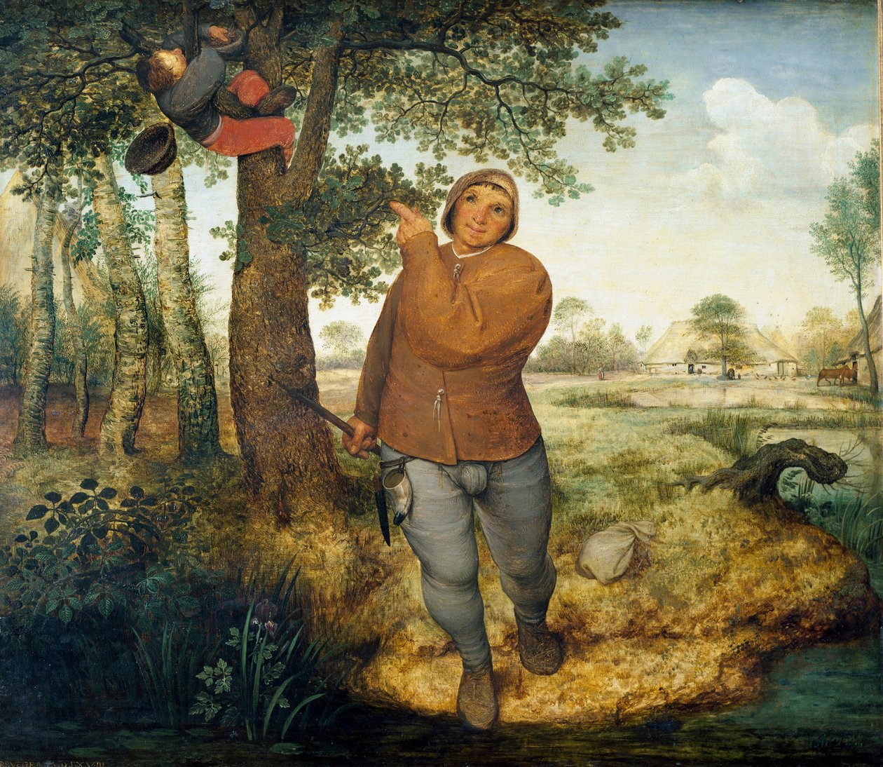 Nesttjuven målning av Pieter Bruegel den äldre (eller Piet Breugel eller Pieter Bruegel eller Brueghel av Pieter Bruegel the Elder