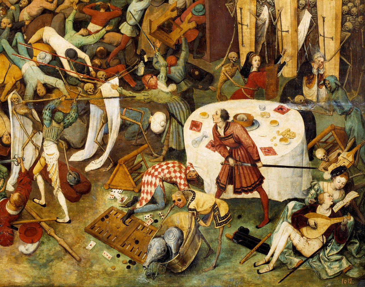 Dödens triumf Målning av Pieter Bruegel (eller Breugel eller Brueghel eller Breughel) den äldre (1525-1569) 1500-talssön. 117x162 cm Musee du Prado, Madrid av Pieter Bruegel the Elder