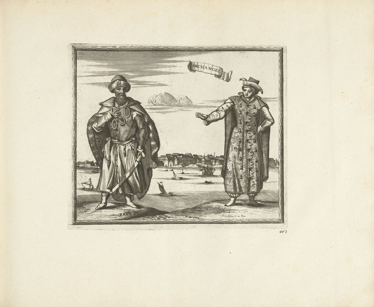Invånare i Archangelsk, 1726 av Pieter Van der Aa