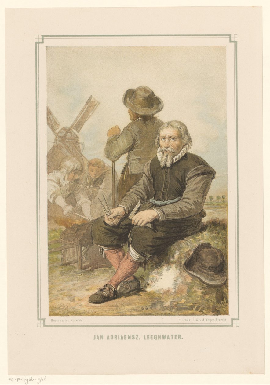 Bruksmakaren Jan Adriaanszoon Leeghwater på jobbet av Pieter Wilhelmus van de Weijer