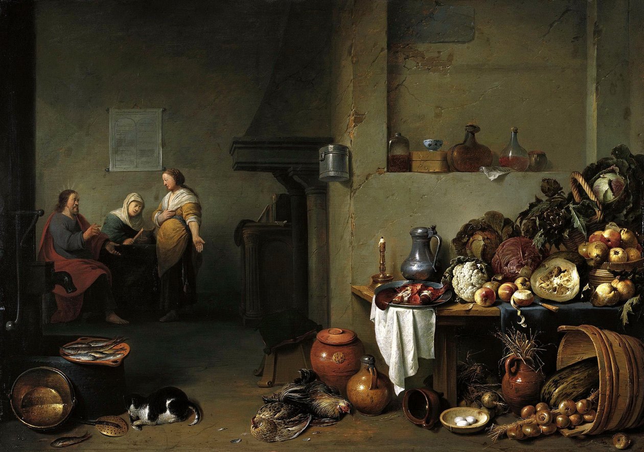 Kristus i Martas och Marias hus av Pieter de Bloot