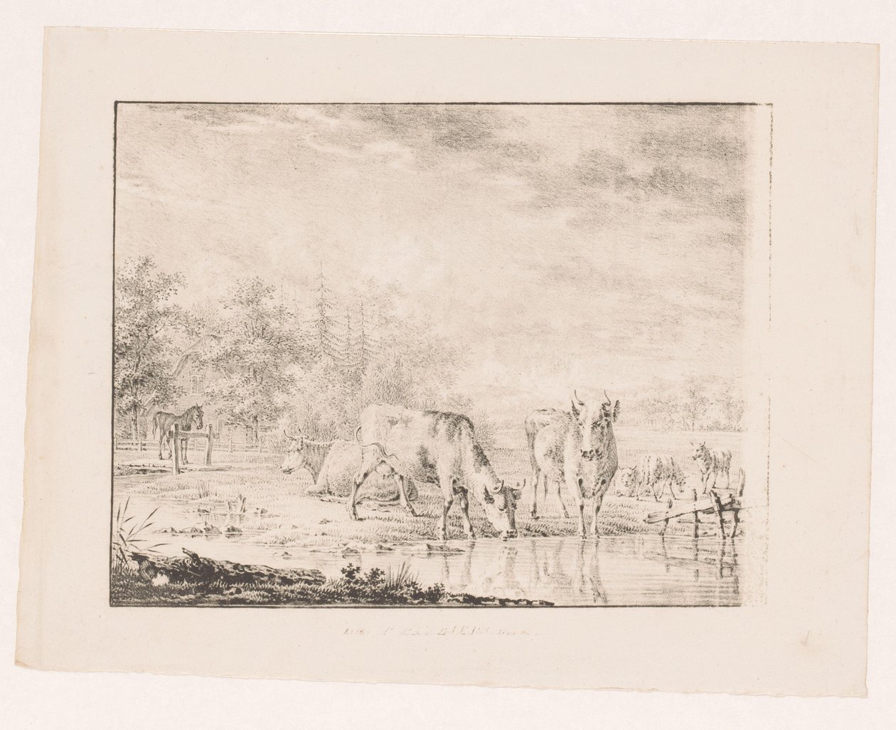 Kor vid vattnet av Pieter de Goeje (attributed to)