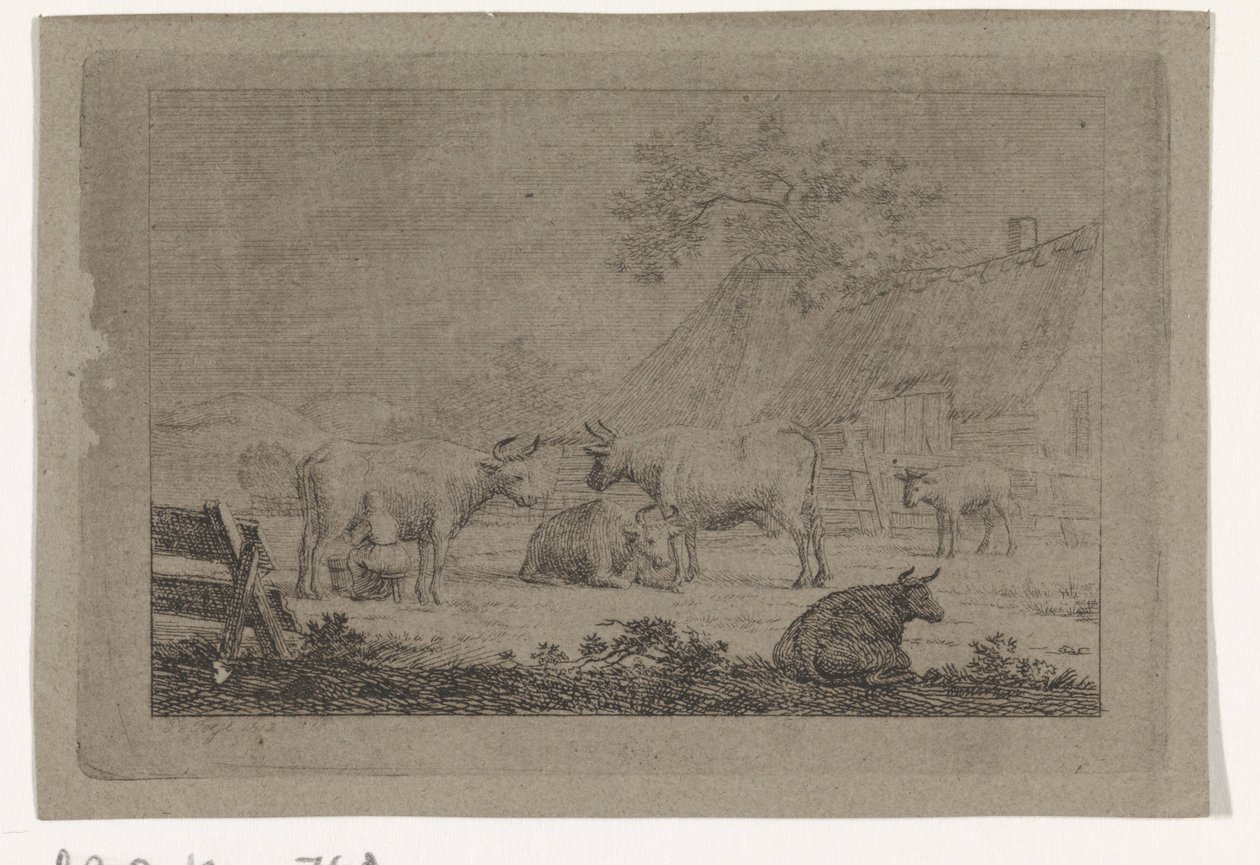Gård med kor av Pieter de Goeje