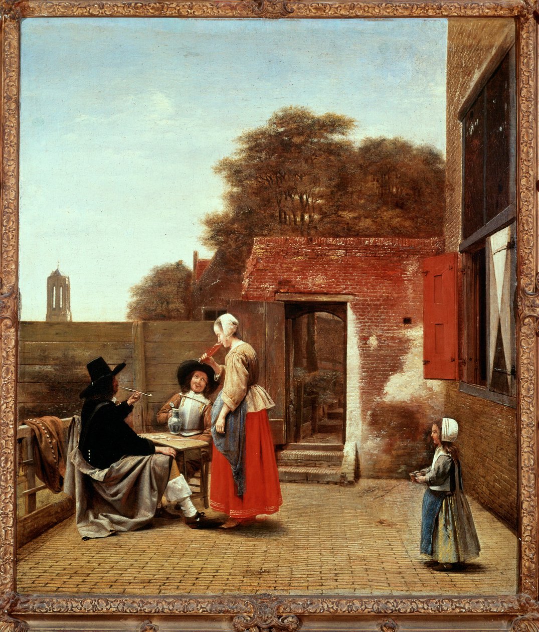 En holländsk innergård (målning på duk) av Pieter de Hooch