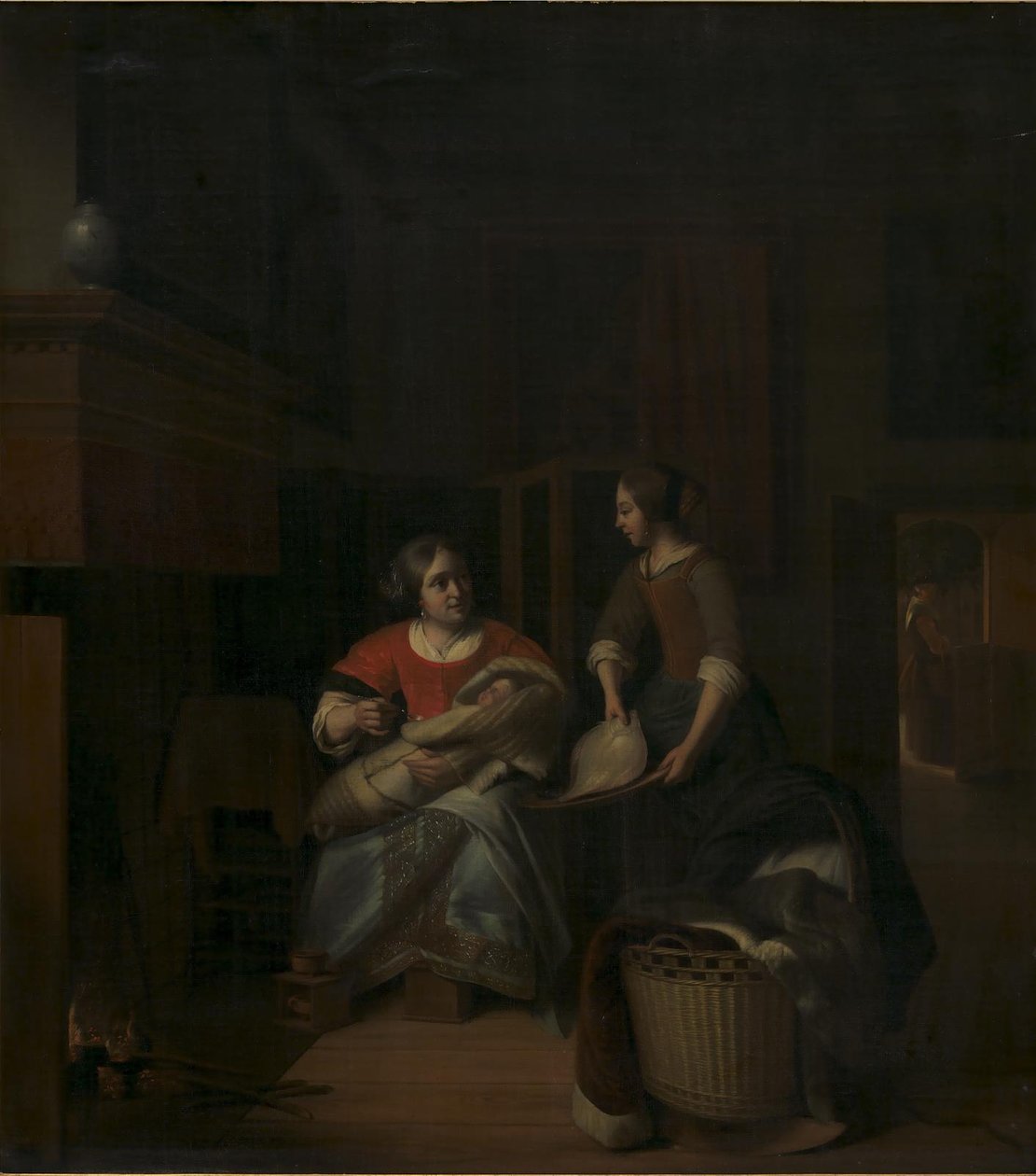 En hemmafru som instruerar sin piga av Pieter de Hooch
