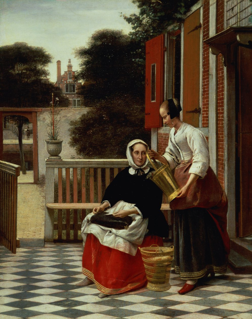 En älskarinna och hennes hembiträde av Pieter de Hooch