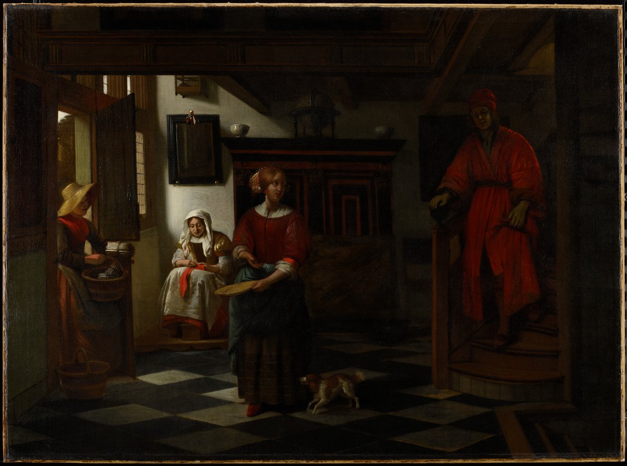 Sparrisförsäljaren, 1675-80 av Pieter de Hooch