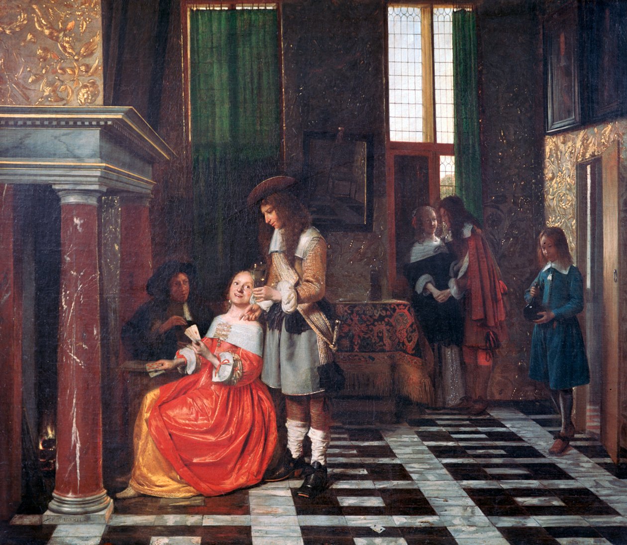 Kortspelarna, c1663-1665 av Pieter de Hooch