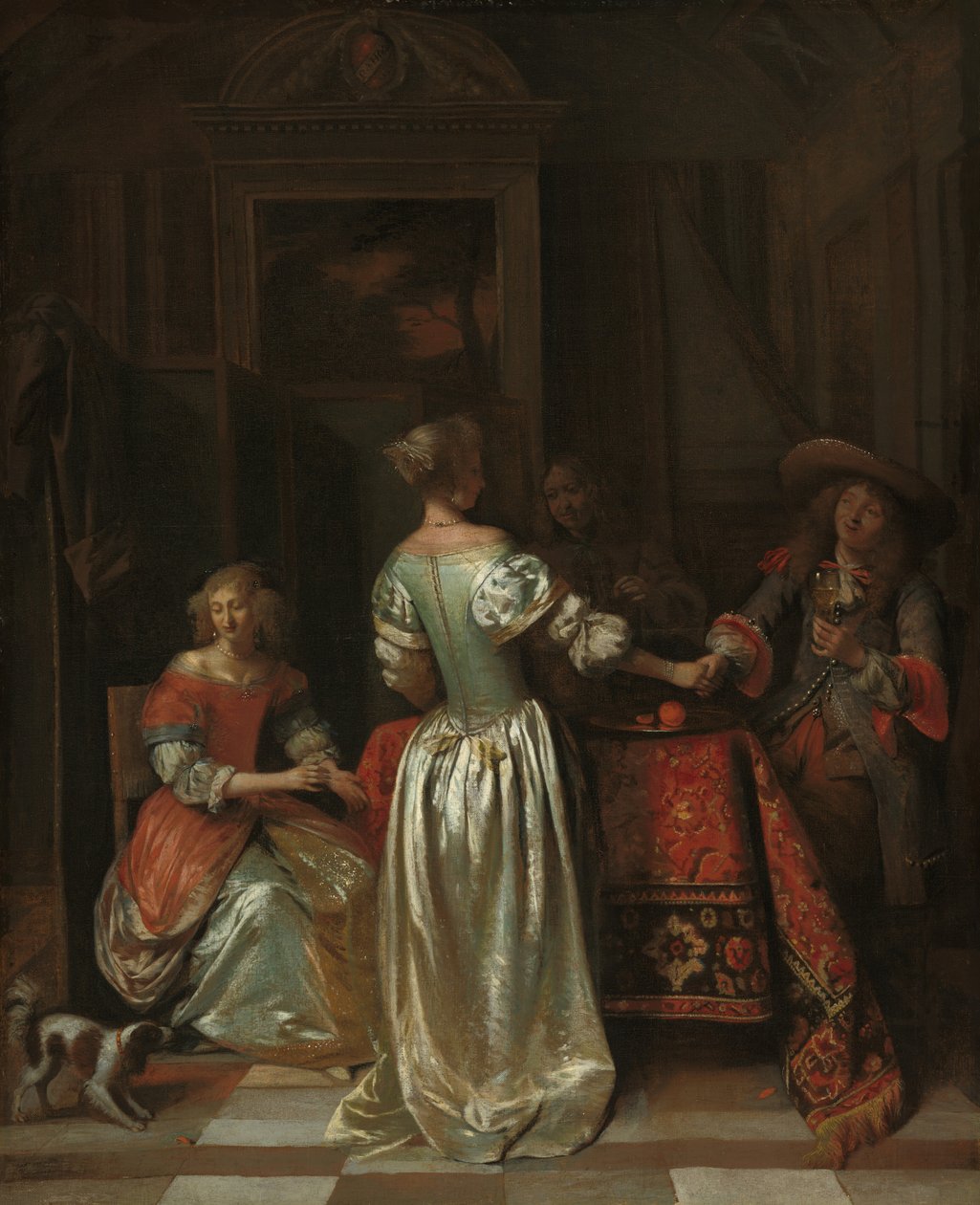 Hälsningen, c. 1675. av Pieter de Hooch