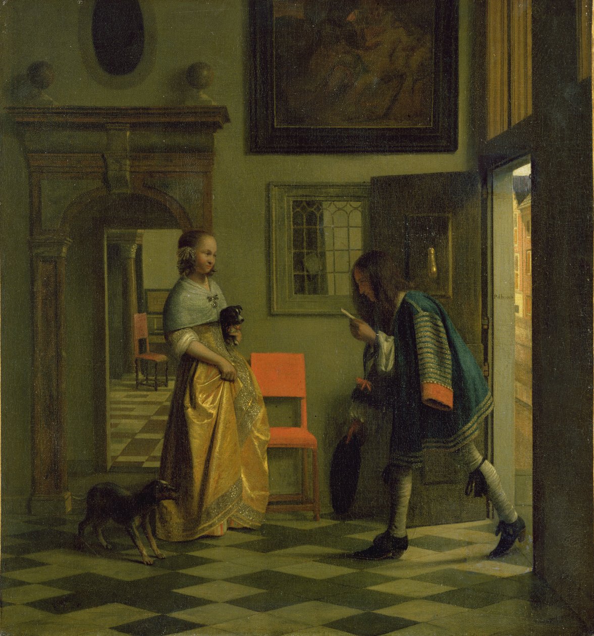 Budbäraren, ca 1669 av Pieter de Hooch
