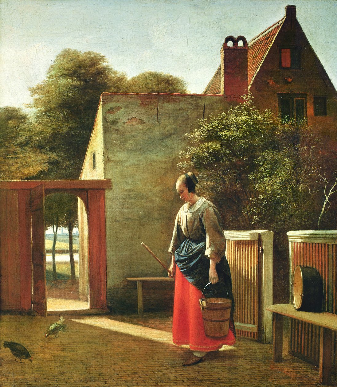 Tjänaren på gården, ca 1660 av Pieter de Hooch