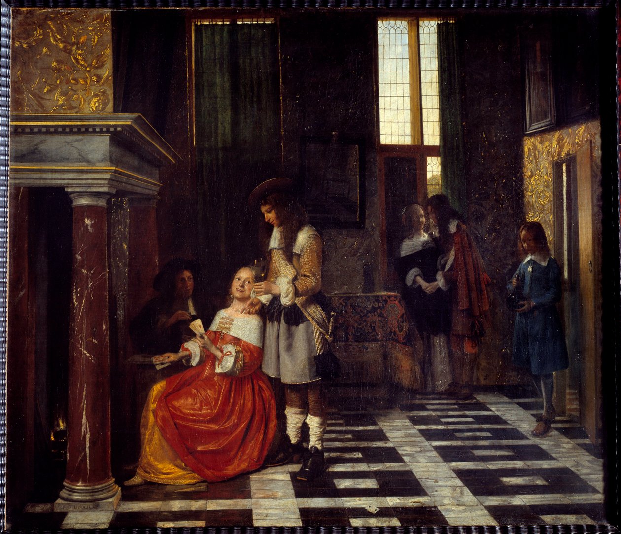 Kortspelarna. Målning av Peter Hoogh (1629-1681) Ec. Flam. av Pieter de Hooch