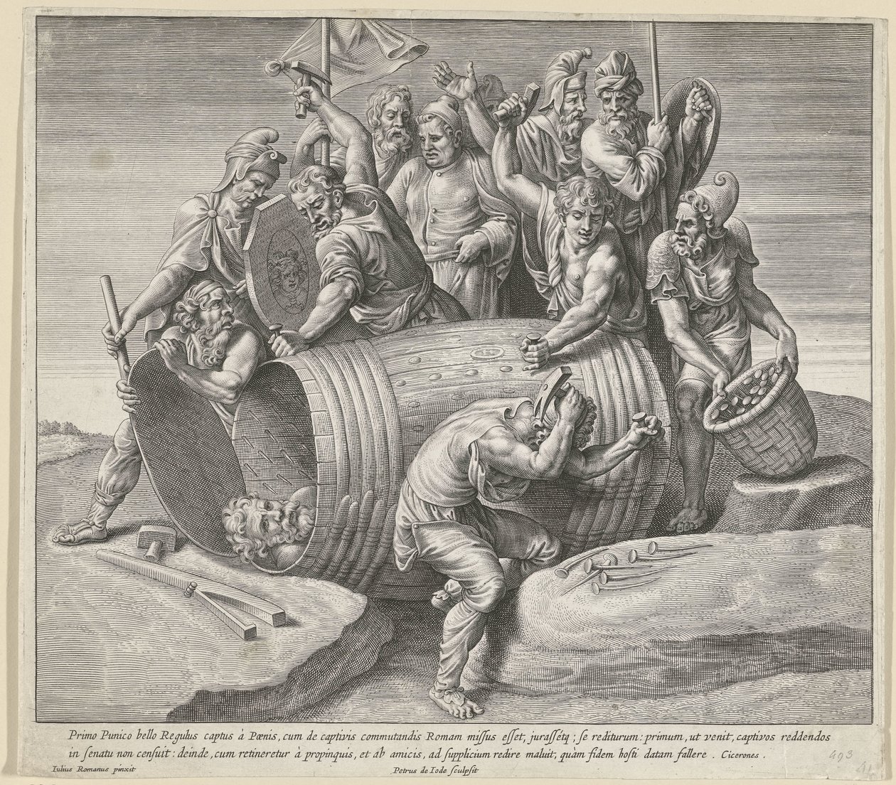 De standvastigheid av Marcus Atilius Regulus av Pieter de Jode (I)
