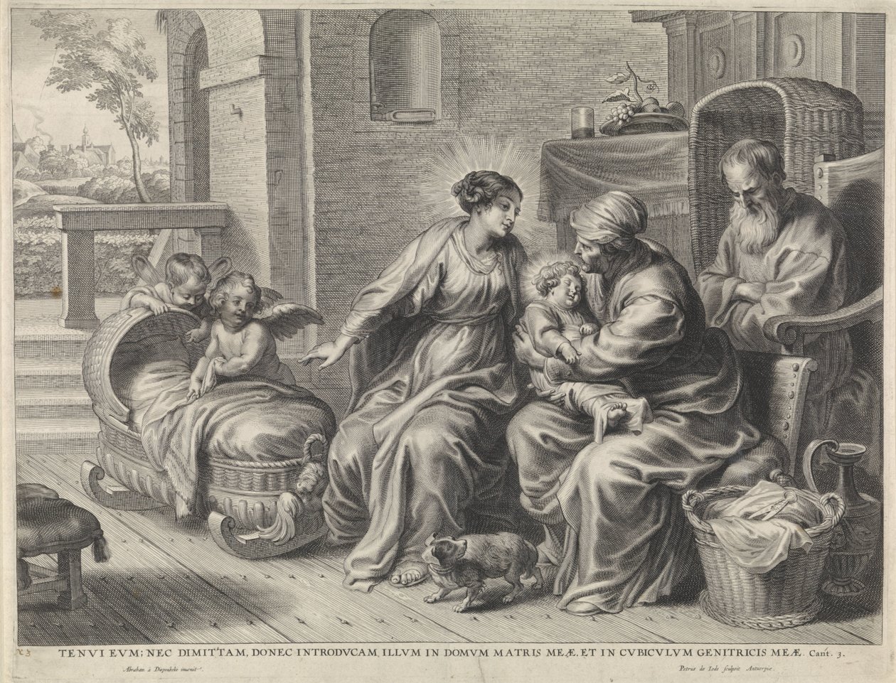 Heliga familjen och Sankta Anna av Pieter de Jode (II)