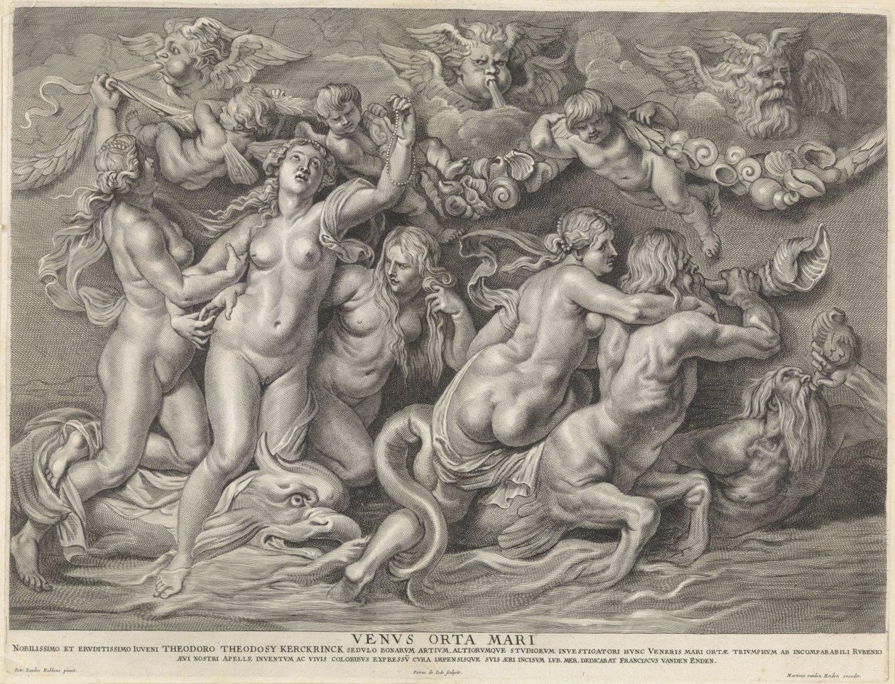 Venus till havs Venvs Orta Mari (titel på objekt) av Pieter de Jode (II)
