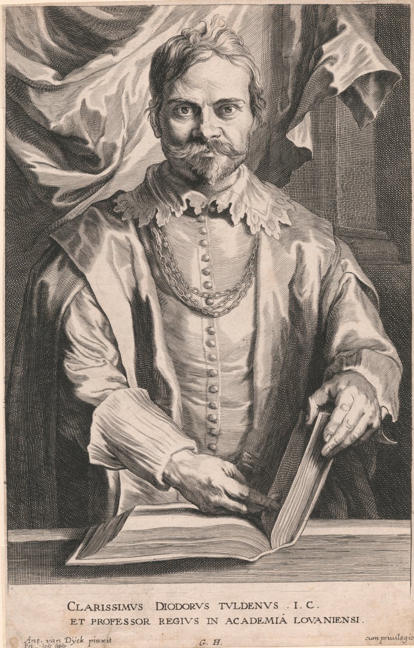 Den berömde Diodorus Tuldenus I.C. och kunglig professor vid Louvains akademi av Pieter de Jode