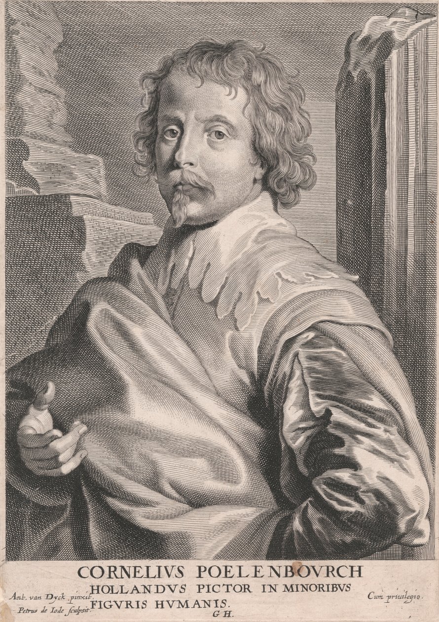 Cornelius Poelenbourch, holländsk målare i minderåriga, mänskliga figurer av Pieter de Jode