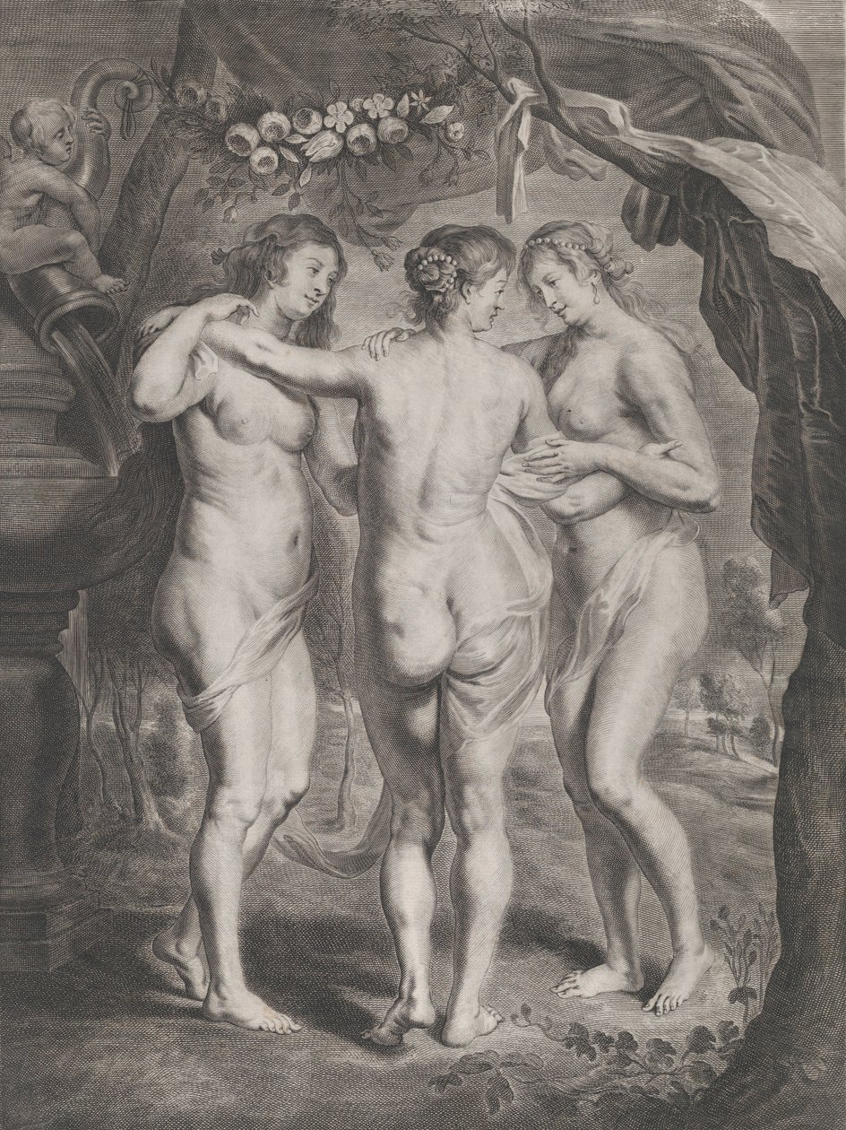 De tre nåderna, ca. 1630-45. av Pieter de Jode II