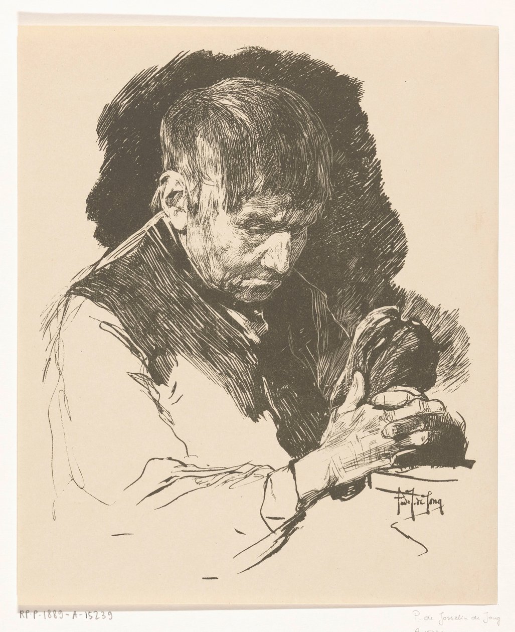 Be man med knäppta händer av Pieter de Josselin
