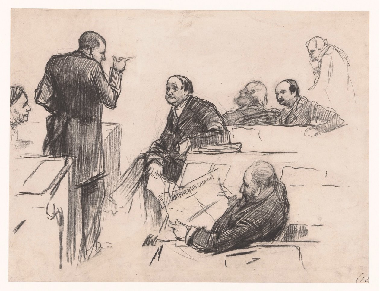 Riksdagsledamöterna herr H.C. Verniers van der Loeff, A.J.W. Farncombe Sanders, G.M. van der Linden, J. Willink och Jhr. Herr Ruys van Beerenbroek av Pieter de Josselin