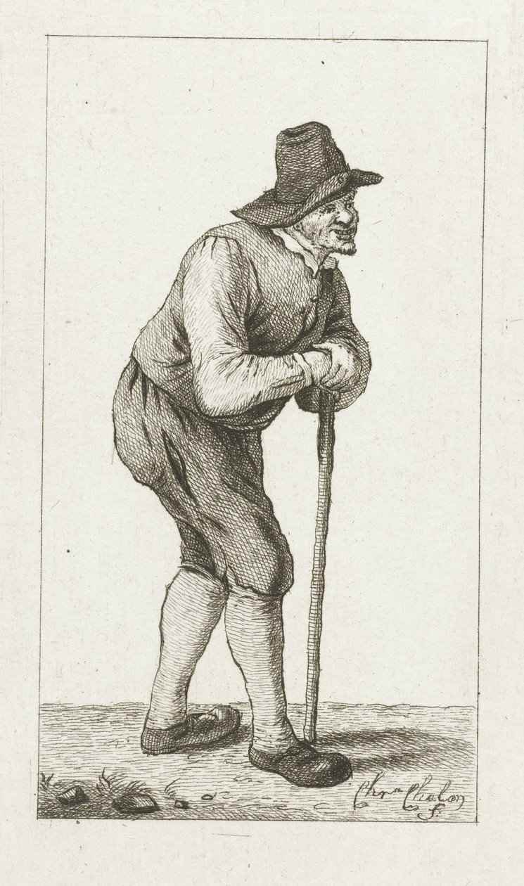 Man lutad på pinne av Pieter de Mare