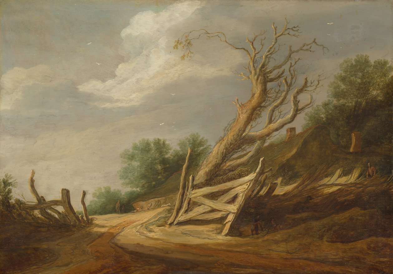 Landskap med öppen port av Pieter de Molijn