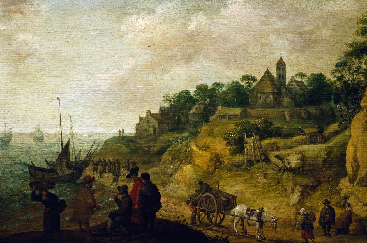 Holländskt landskap, tillskrivet Pieter de Neyn (1597-1639). av Pieter de Neyn