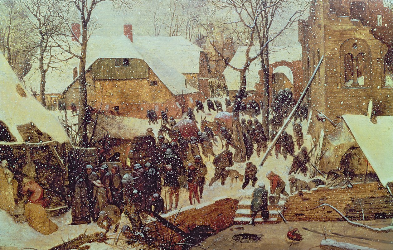 De vise männens tillbedjan i snön av Pieter the Elder Bruegel