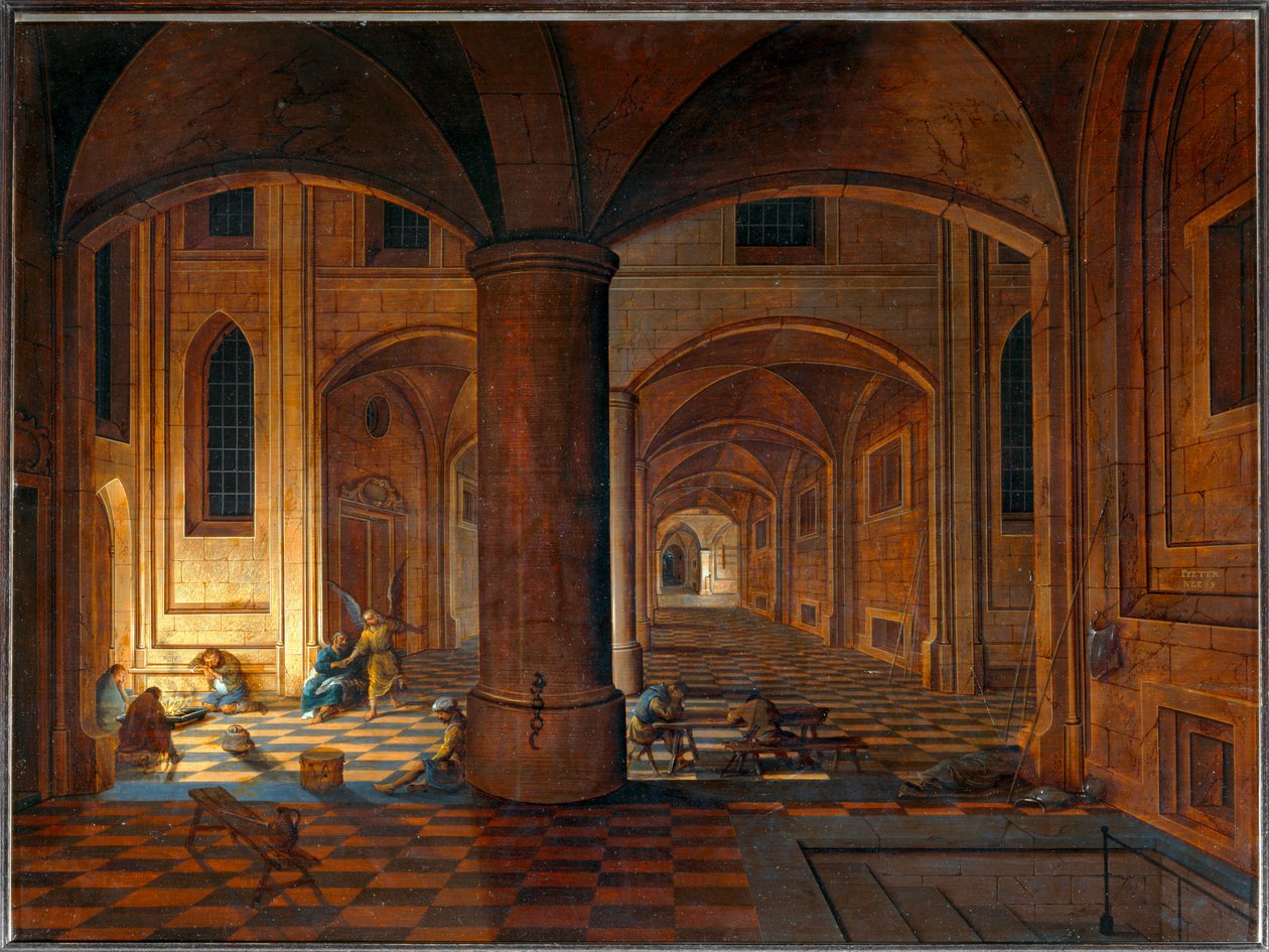 Sankt Petrus befrias från fängelset av en ängel ... av Pieter the Elder Neefs