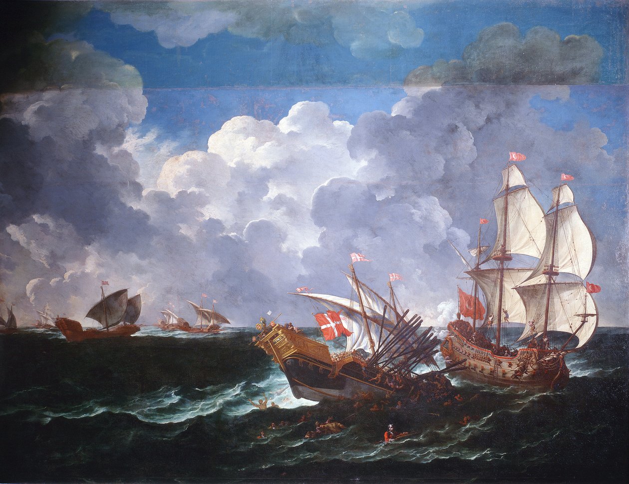 Slagskepp (målning av Pieter the Younger Mulier