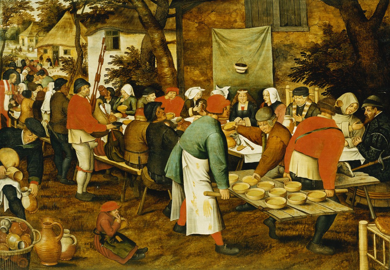 En bondbröllopsfest, 1630 av Pieter Brueghel the Younger