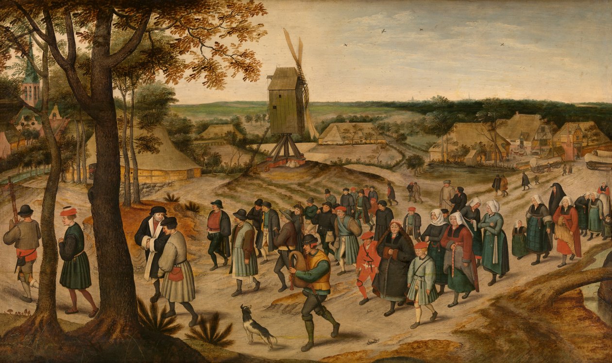 En bröllopsprocession av Pieter the Younger Brueghel