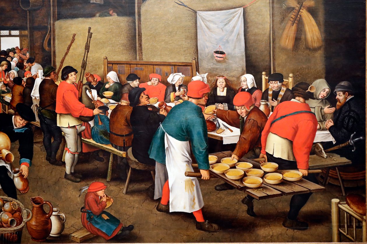 Evora Museum. Brueghel, Pieter den yngre (ca 1564-1638). Bröllopsfest (eller bondbröllop) av Pieter the Younger Brueghel