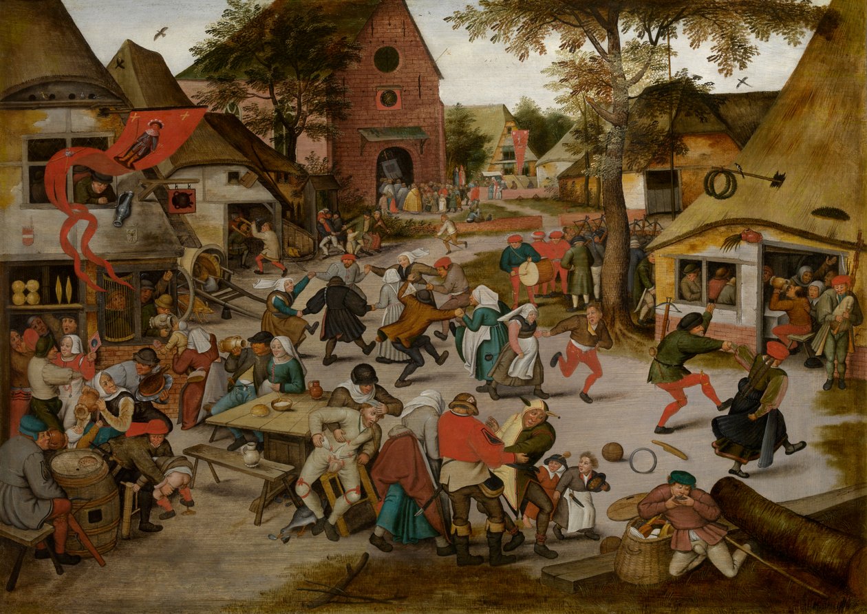 Kermesse of the Feast of St. George (olja på pannå) av Pieter the Younger Brueghel