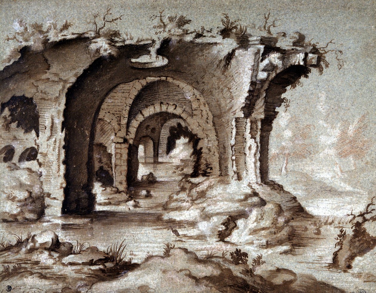 Ruinerna av Colisee i Rom av Pierre Breughel dit d