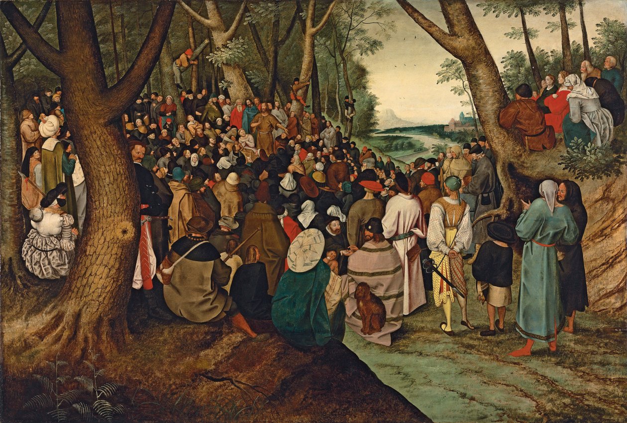 Johannes Döparen predikar för folket av Pieter Brueghel the Younger