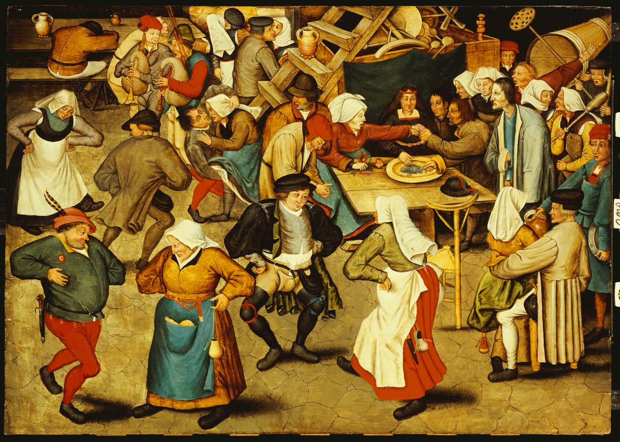 Bröllopsdansen inomhus av Pieter Brueghel the Younger