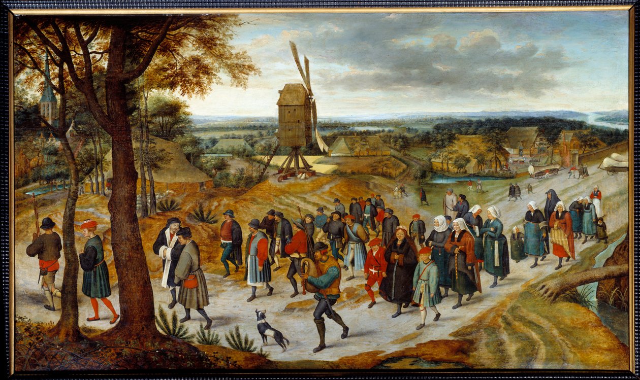 Bröllopståget av Pieter Brueghel II den unge känd som Brueghel d