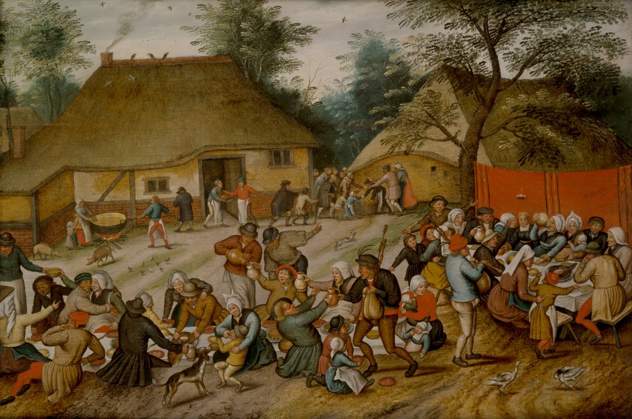 Bröllopsfest i det fria av Pieter the Younger Brueghel