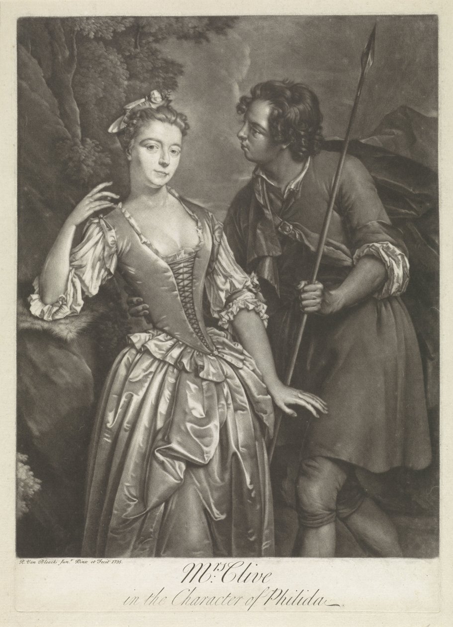 Skådespelerskan Catherine Clive i rollen som Phyllida av Pieter van Bleeck