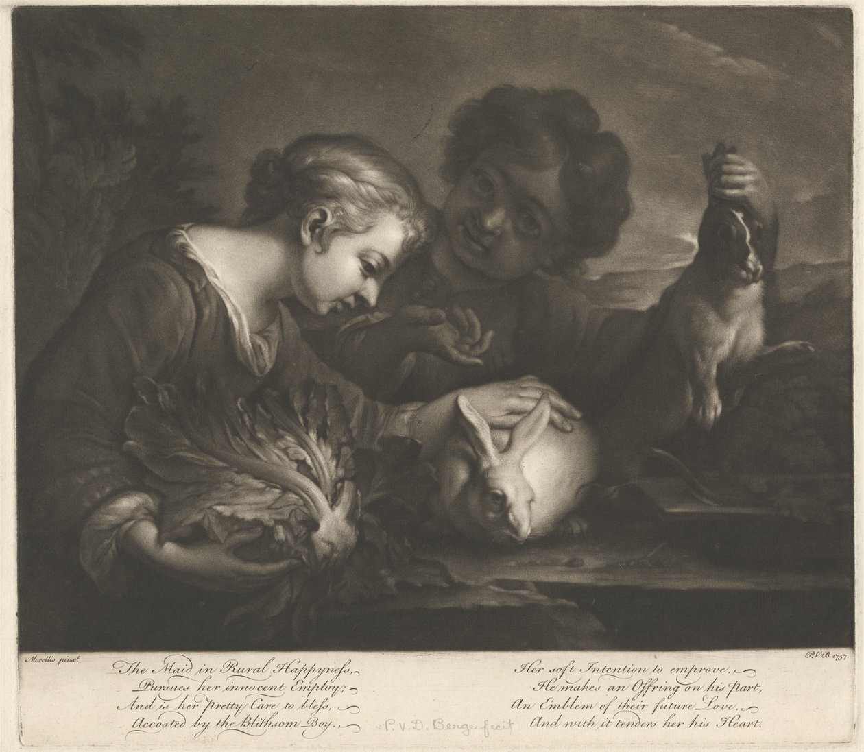 Pigan i lantlig lycka av Pieter van Bleeck
