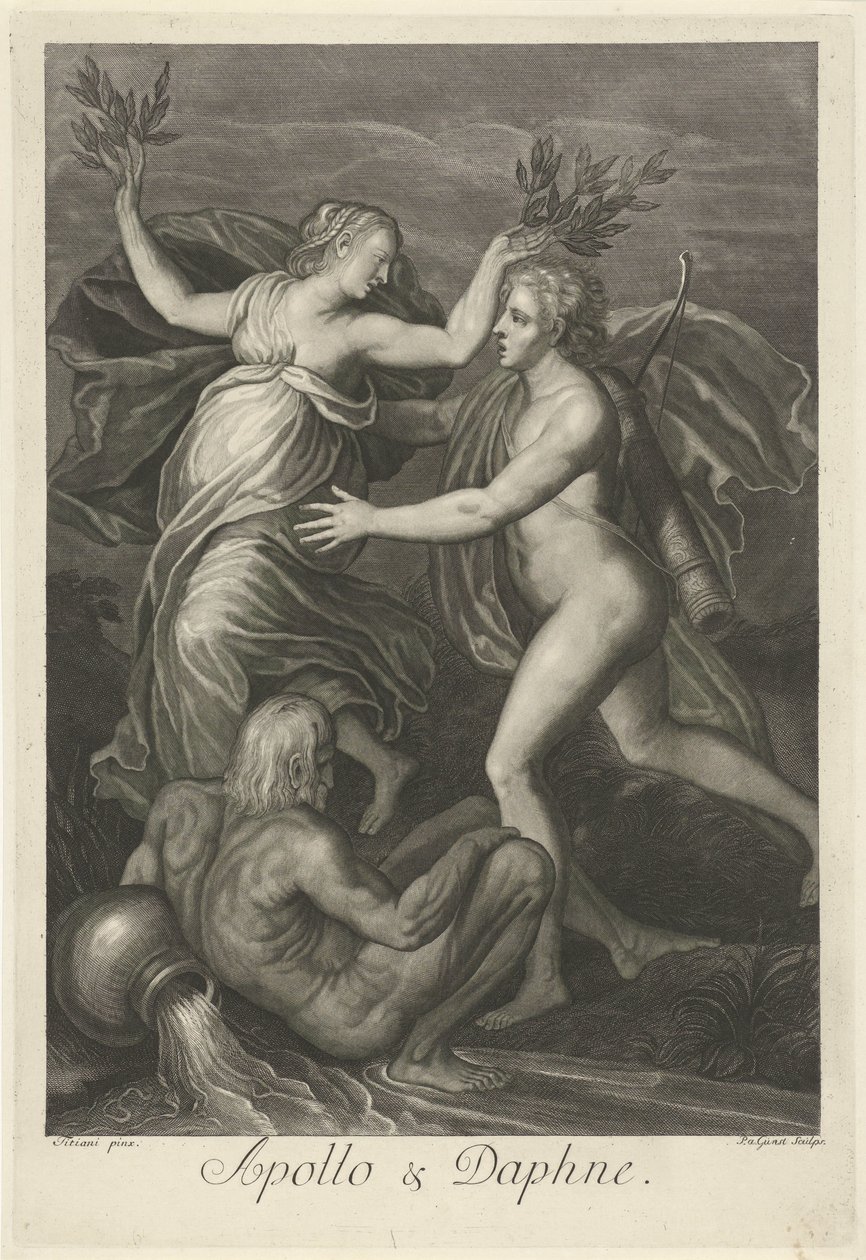 Apollo och Daphne (titel på objekt) Mythological Love Stories (serietitel) av Pieter van Gunst